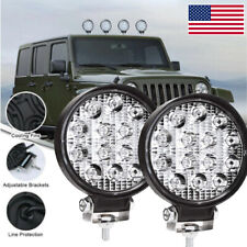 2 X Led Work Light Flood Spot Lights For Truck Off Road Tractor Atv Round 72w