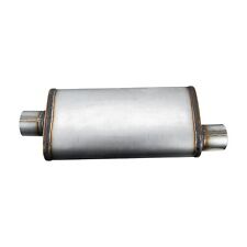 Universal 4x9 Oval 18 Body Muffler Stainless Steel Inlet Outlet 3 Id.