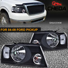 2x Fit For 2004-2008 Ford F150 06-08 Lincoln Mark Lt Black Headlights Lamps Us