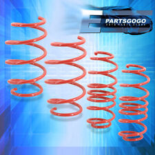 For 88-91 Honda Civic Crx Ef Jdm Front Rear Coil Drop Lowering Springs Set Red