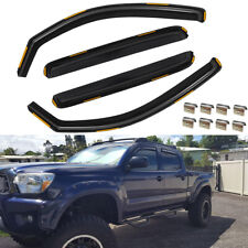 In-channel Window Visor Vent Shade Fits 05-15 Toyota Tacoma Double Cab With Clip