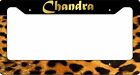 Personalized License Plate Frame Custom Car Tag Gold Leopard Cheetah Print