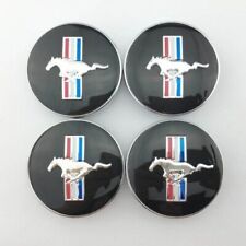4 Black Wheel Center Caps For Ford Mustang Cobra Gt Horse Rim Hub Hubcaps 60mm 5