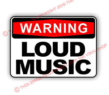 Warning Loud Music Color Nos Vinyl Decal Sticker Jdm Hella Flush Funny Ricer