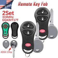 2 For 2001 - 2005 Dodge Grand Caravan Chrysler Town Country Remote Car Key Fob