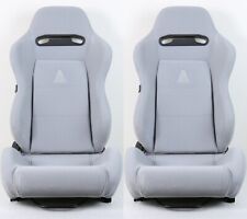 2 X Tanaka Gray Micro Cloth Racing Seat Reclinable Slider For Dodge A