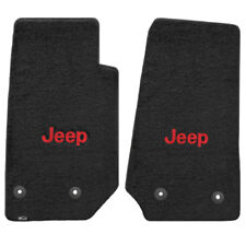 For Jeep Wrangler Unlimited 2014-2016 Front Floor Mats Black Red Jeep Logo 62006