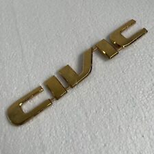 Honda Civic Car Badge Emblem Gold Genuine Original. G.c.. Free Post