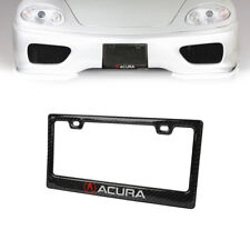 Brand New Universal 100 Real Carbon Fiber Acura License Plate Frame - 1pcs