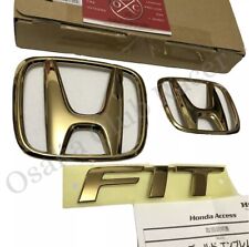 New Honda Access 2015-17 Honda Fit Gold Emblem Kit Genuine Jdm 16 Gk5 Rare