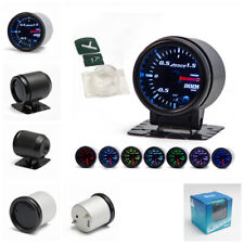 2 52mm 7 Color Led Car Auto Bar Turbo Boost Gauge Meter With Holder