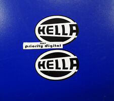 2x Hella Blkwhite Decals Sticker Lights Sponsor Off Road Racing Rally Scca Jtcc