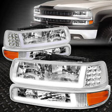 Led Drlfor 99-02 Chevy Silverado 1500 2500 Hd Headlightbumper Lamps Assembly