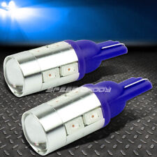 Pair T10 10 Smd Blue Led Projector Reflector Lens Cree High Brightness Lamps
