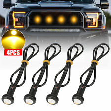 4pcs Universal Raptor Style Amber Led Grille Mark Lights For Truck Suv Ford Svt
