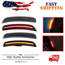 For 2015-2021 Dodge Charger Smoked Lens Front Rear Led Side Marker Lights 4x