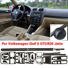 For Volkswagen Golf 5 Gti Jetta 3d Carbon Fiber Pattern Interior Diy Trim Decals