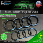 Matte Black Audi Rings Front Grill Rear Trunk Emblem Logo A3 A4 S4 A5 S5 A6 S6