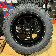 20x10 Black Moto Metal Mo970 Wheels 33 Rt At Tires 5x5.5 Dodge Ram 1500