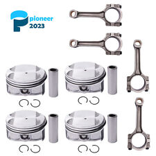 4x Pistons Rings Connecting Rod Kit For Buick Verano Chevrolet Equinox 2.0l