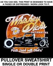 Whiskey Dicks Automotive Parts Speed Shop Hot Rat Rod Truck Skull Sweatshirt 132