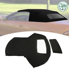 For Chevrolet Camaro 94-02 Convertible Soft Top Plastic Window Black Sailcloth