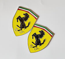 2x Metal Logo Emblem Side Badge Sticker Decal Fender Hood Trunk Fit For Ferrari