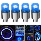 4x Blue Led Car Wheel Tire Air Valve Stem Cap Decoration Light Bike Accessories
