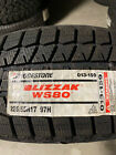 2 New 225 55 17 Bridgestone Blizzak Ws80 Snow Tires