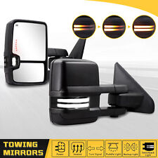 Tow Mirrors Smoked Switchback Power Heated Puddle Lamp For 2002-2008 Dodge Ram