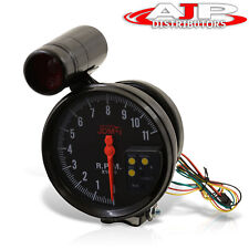 5 Black Face Tachometer 11k Rpm Tach Gauge With Red Shift Light For Ford Chevy