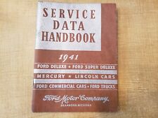 1941 Ford Service Data Manual Deluxe And Super Deluxe
