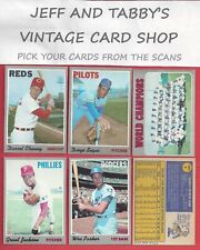 1970 Topps Baseball 190 To 393 See Drop Down Menu For Card You Will Receive.