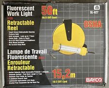 Bayco Fluorescent Work Light Sl-827 Retractable Reel 50 Cord A11e