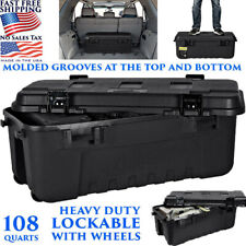 Truck Bed Storage Box Heavy Duty Pickup Trailer Camping Gear Tool Wheels Chest
