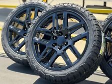 22 Gmc Gloss Black Wheels Rims Tires 2854522 Fits Chevy Gm 6lug