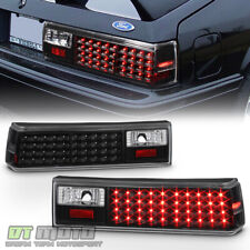 Black 1987-1993 Ford Mustang Led Tail Lights Brake Lamps 87-93 Leftright Pair