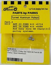 125 Turned Aluminum Pulley Set 1933-34 Ford Sb Chevy Model Kits - Parks 9013