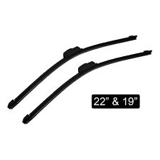Pair Windshield Wiper Blades J-hook Quality 22 19 Inch Bracketless Frameless