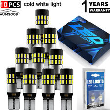 10 Pcs T10 168 194 Led License Plate Light Bulbs Interior Bulbs White Kit 6000k
