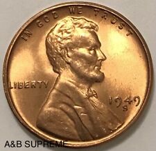 1949 S Lincoln Wheat Cent Bronze Penny Choice-gem Bu Uncirculated
