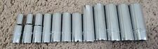 Proto 12 Pc 38 Dr 12pt Metric Deep Socket Set 8mm -19mm Made In Usa