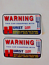 Hurst Floor Shifter Warning Sticker Meaning