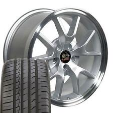 Silver 18x9 Wheels 24540zr17 Tire Set Ford Mustang Fr500 Style