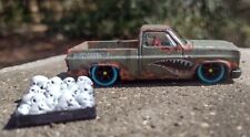 Hot Wheels 83 Chevy Silverado Custom Shark Mouth Truck With Real Riders