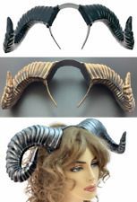 Twisted Bull Ram Goat Aries Beast Horns Demon Devil Costume Headpiece Headband