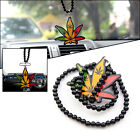 Cannabis Leaf Car Auto Rearview Mirror Hanging Charm Dangling Pendant Ornament