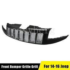 Front Bumper Honeycomb Mesh Grille Grill For 2014-16 Jeep Grand Cherokee