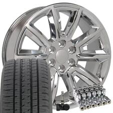 5696 Chrome 20 Wheels Alenza Tires Tpms Lug Fit Chevy Gmc Set
