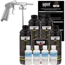 U-pol Raptor Ford White Urethane Spray-on Truck Bed Liner Wfree Spray Gun 4l